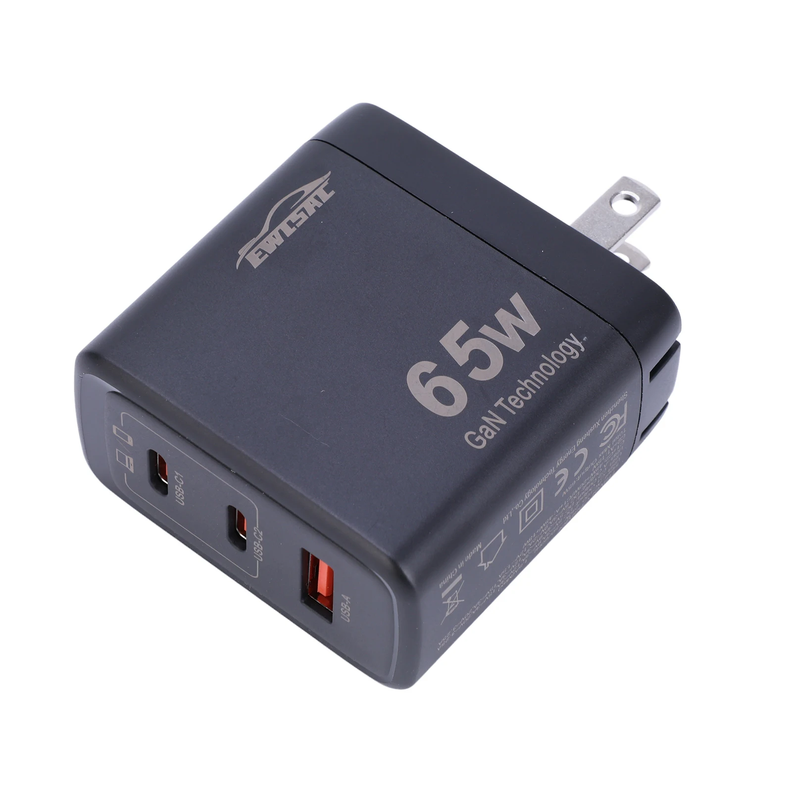 65 واط USB الجدار شاحن 3 في 1 GaN سريع PD 65 واط التوصيل محطة شحن متعددة ميناء للهاتف 16 برو/16/15 S24/S23 محول الطاقة