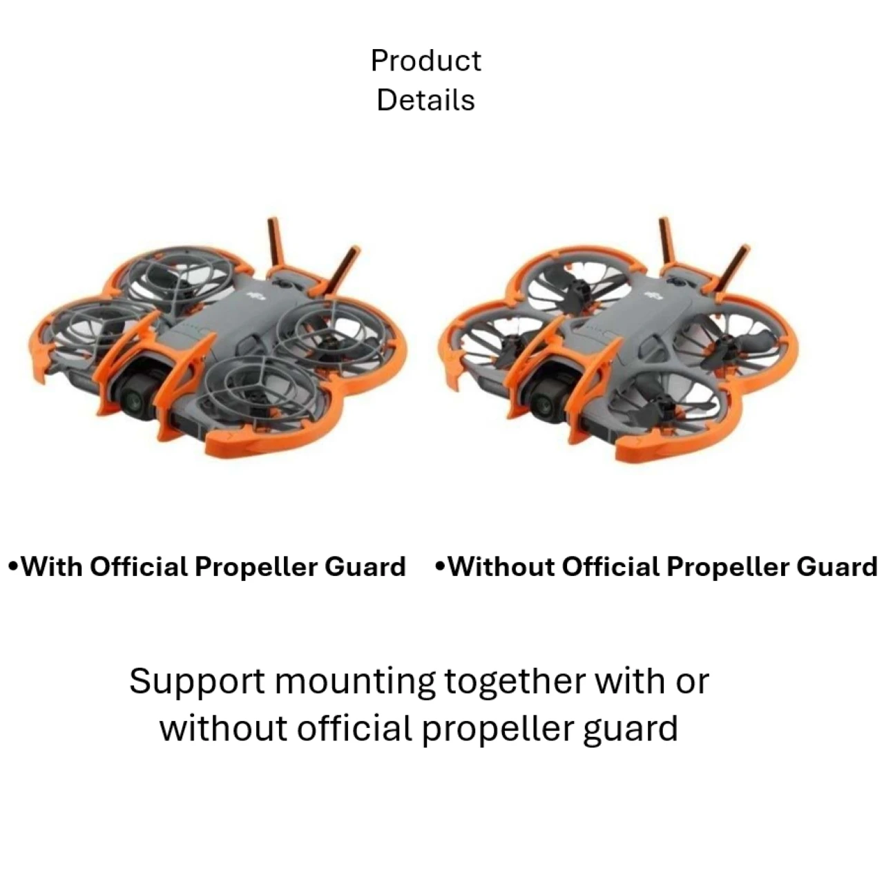 Neo 2 Schutz-Zubehör-Set für DJI (ABS-Material): Gimbal-Schutz, Stoßfänger, 4 Beine, Heckflosse, Doppelringe – Detail 4