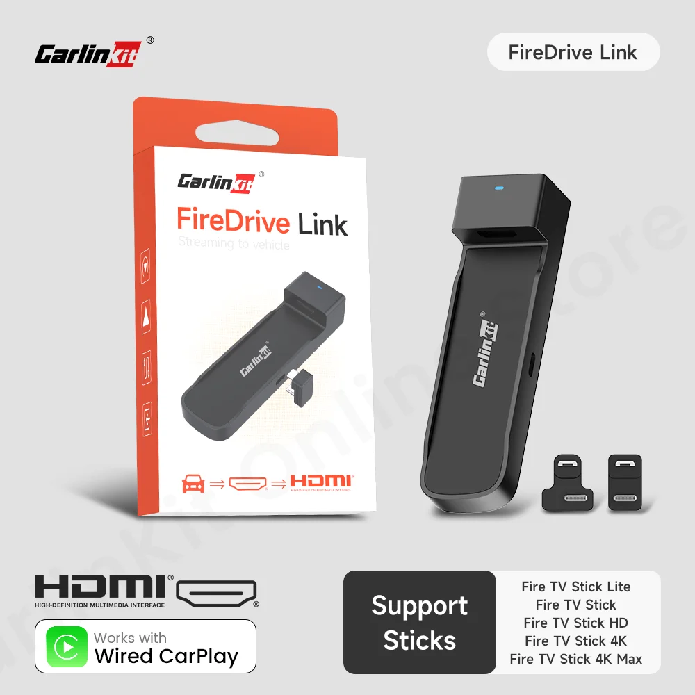 CarlinKit FireDrive リンク HDMI アダプター サポート Fire TV Stick