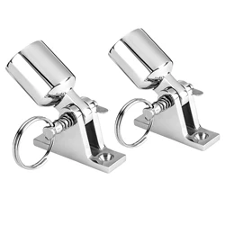 Bimini Top Eye End Cap Fits 7/8 Inch (22mm) with Bimini Top Deck Hinge, Bimini Top Fitting (2 Pairs)