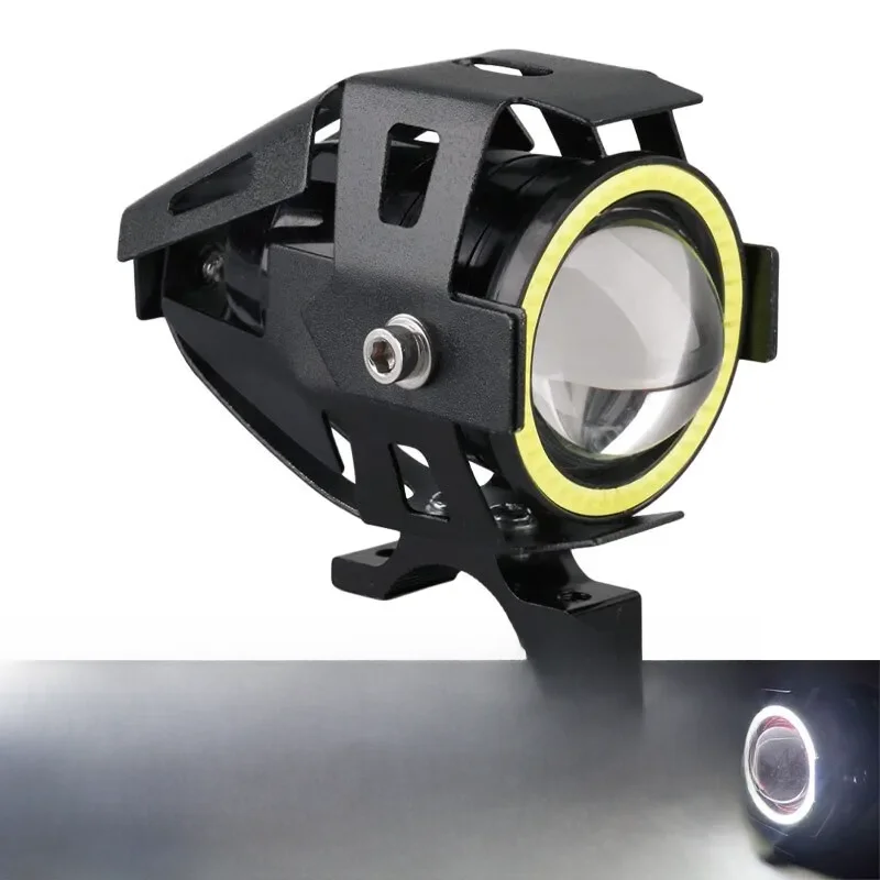 Reflektor motocyklowy Światła przeciwmgielne Super jasne Abgle Eyes Dodatkowe reflektory Uniwersalne Moto Pomocnicze U7 Mini LED Lampa do jazdy — zdjęcie 2