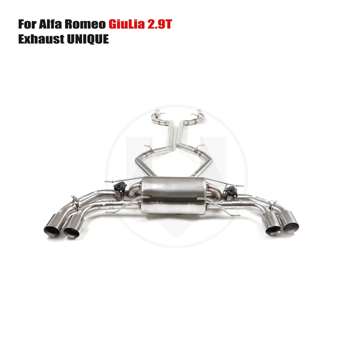 UNIQUE For 2017+ Alfa Romeo Giulia 2.9T performance valve exhaust system ss304 exhaust muffler