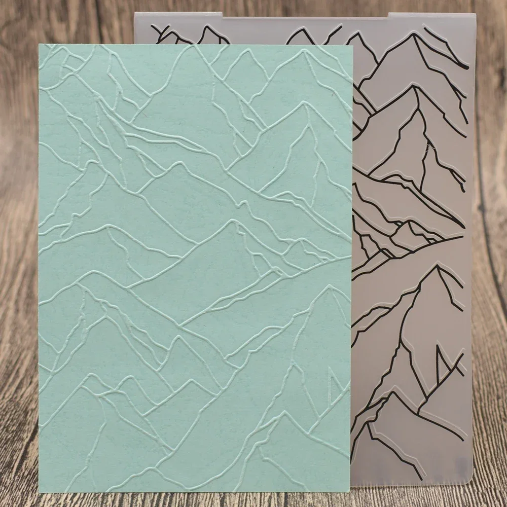 Mountain Range Stempels Plastic Embossing Mappen DIY Scrapbooking Papieren Kaart Maken Craft Sjabloon - afbeelding 2