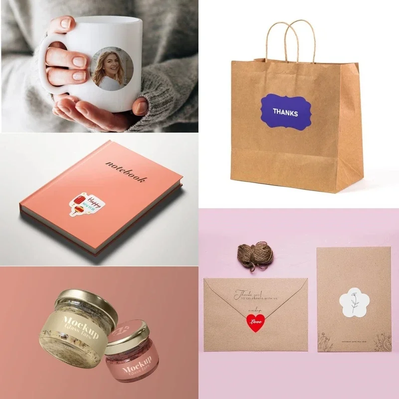 50 Uds. De pegatinas personalizadas y etiquetas personalizadas con logotipo de la empresa, impermeables y diseñan tus propias etiquetas, pegatinas de cumpleaños y bodas CP1