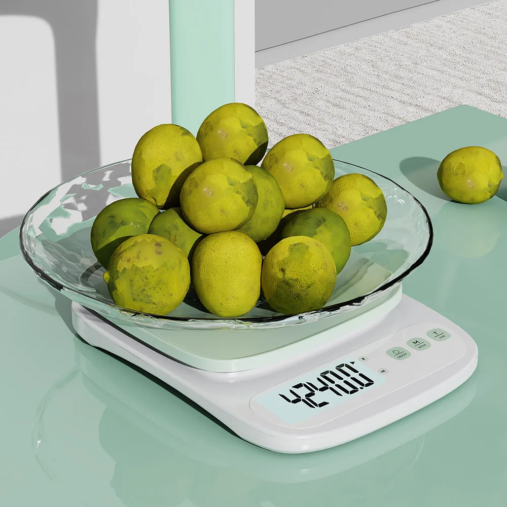 المطبخ الذكي الإلكتروني اللطيف يزن أغذية الأطفال على نطاق صغير 10 كجم