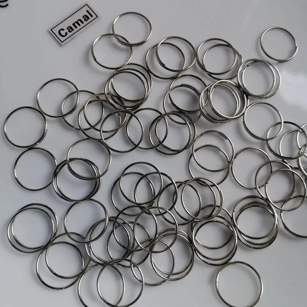 Camal 100pcs Chrome 11mm/0.43inch Ring Connectors for Octagonal Beads Crystal Pendent Prisms Hanging Connecting Lamp Chandelier