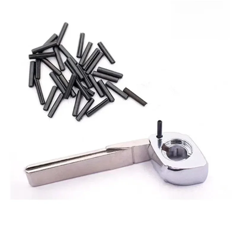 100 pièces/200 pièces 1.6MM broche pour KEYDIY VVDI clé de voiture lame de fixation broche boulon clé de voiture embryon loquet lame de clé à distance avec forte broche en fer