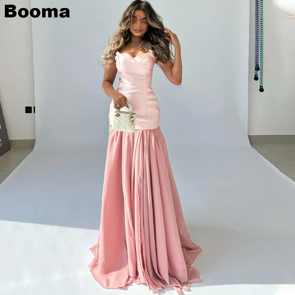 

Booma Mermaid Evening Dresses Sweetheart Sleeveless Formal Party Gowns for Women Pleats Party prom Dress Customized