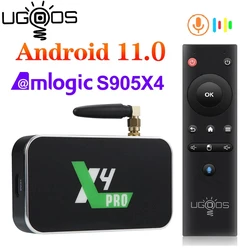 Ugoos X4 PRO Smart TV Box Android 11 4GB 32GB X4 Plus 4GB 64GB X4 kostka 2 gb16 GB DDR4 Amlogic S905X4 WiFi 1000M 4K dekoder