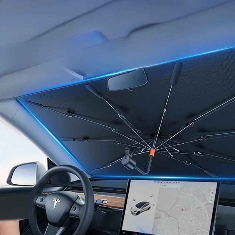 Car sunshade windshield curtain car sun protector with endable handle windshield sun shade car window sun protection windshield