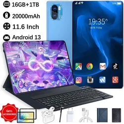 2024 Tablet Android 20000 mAh wersja globalna 16GB Ram 1TB Rom nowa sieć 11.6 cal 14 rdzeń Android 13.0 Tablet z Wifi