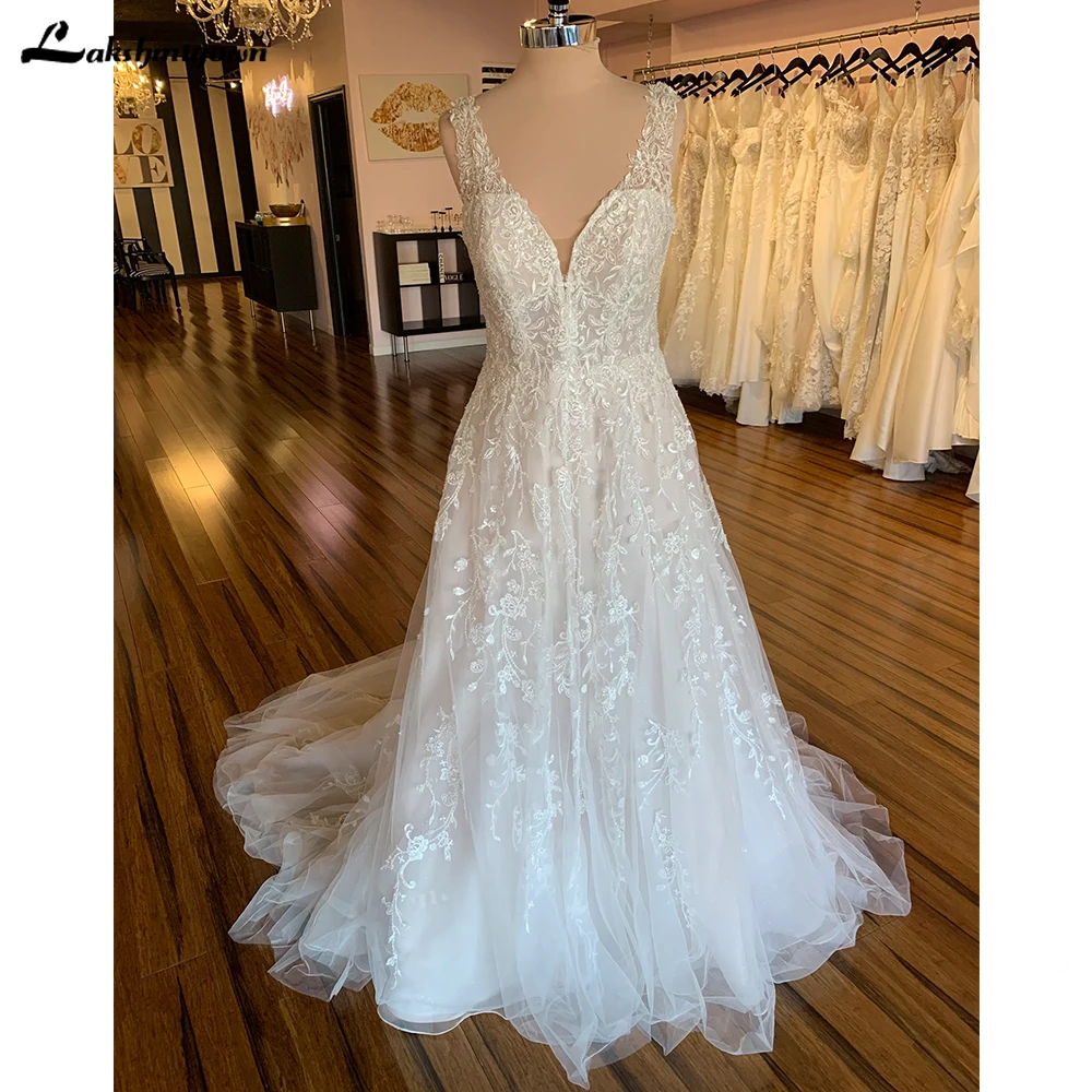 Chil abiti da sposa di lusso per le donne elegante Sweetheart senza maniche Appliques di pizzo abito da sposa Vestidos De Novia