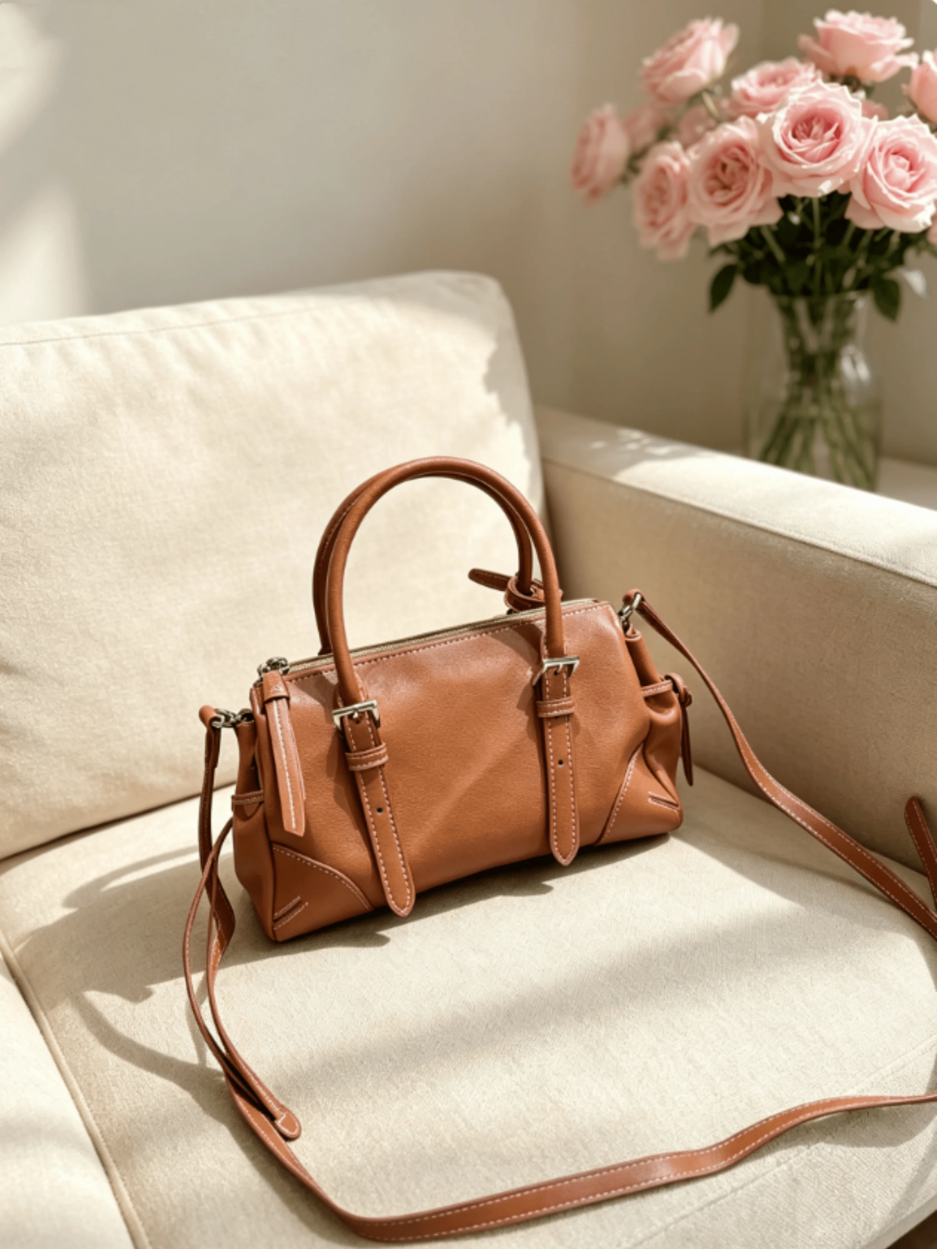 2026 Women New Handbag Drawstring Classic Drawstring Simple Casual Versatile Retro Practical Ladies Bag 25*17cm