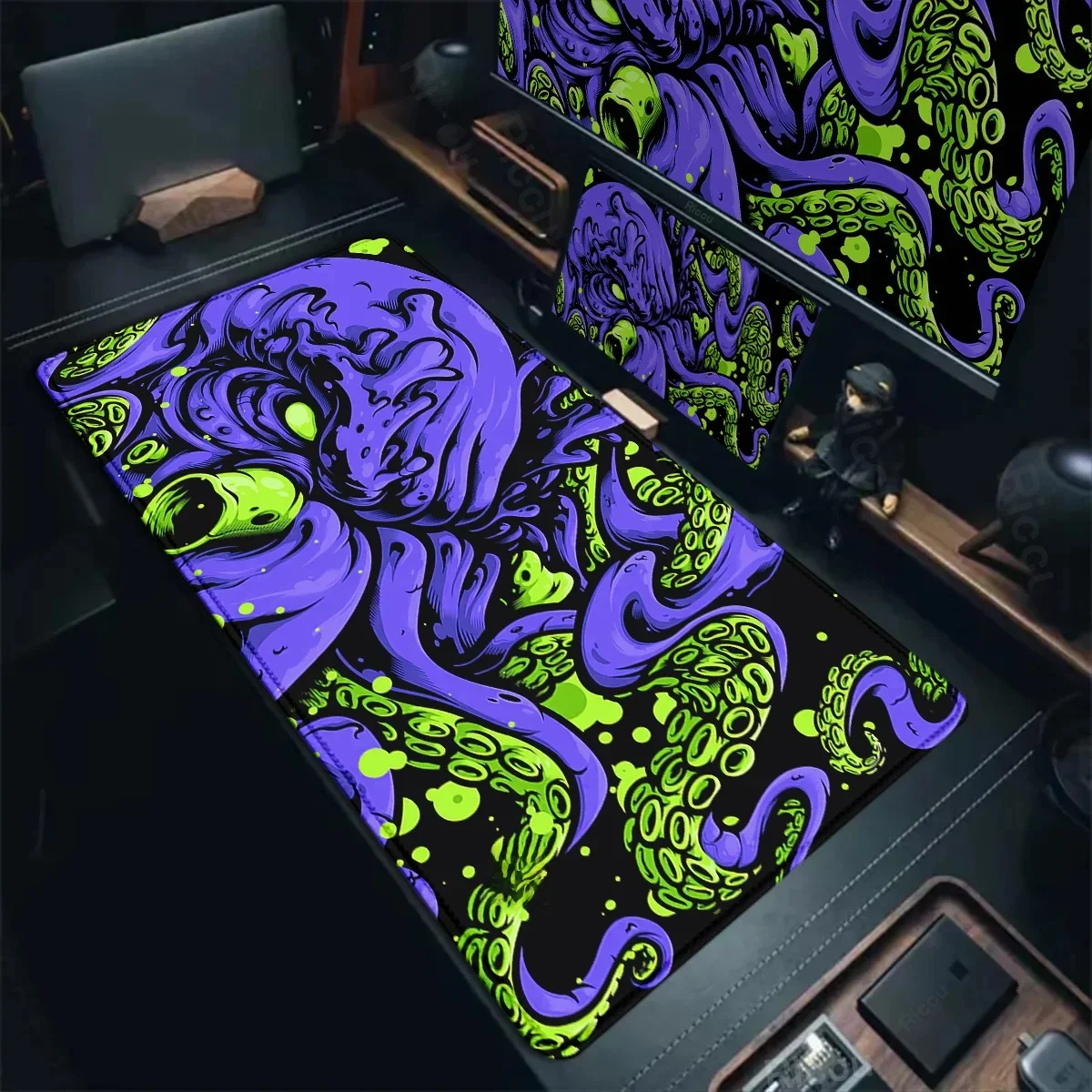 Riccu Tapis de souris Octopus Monster