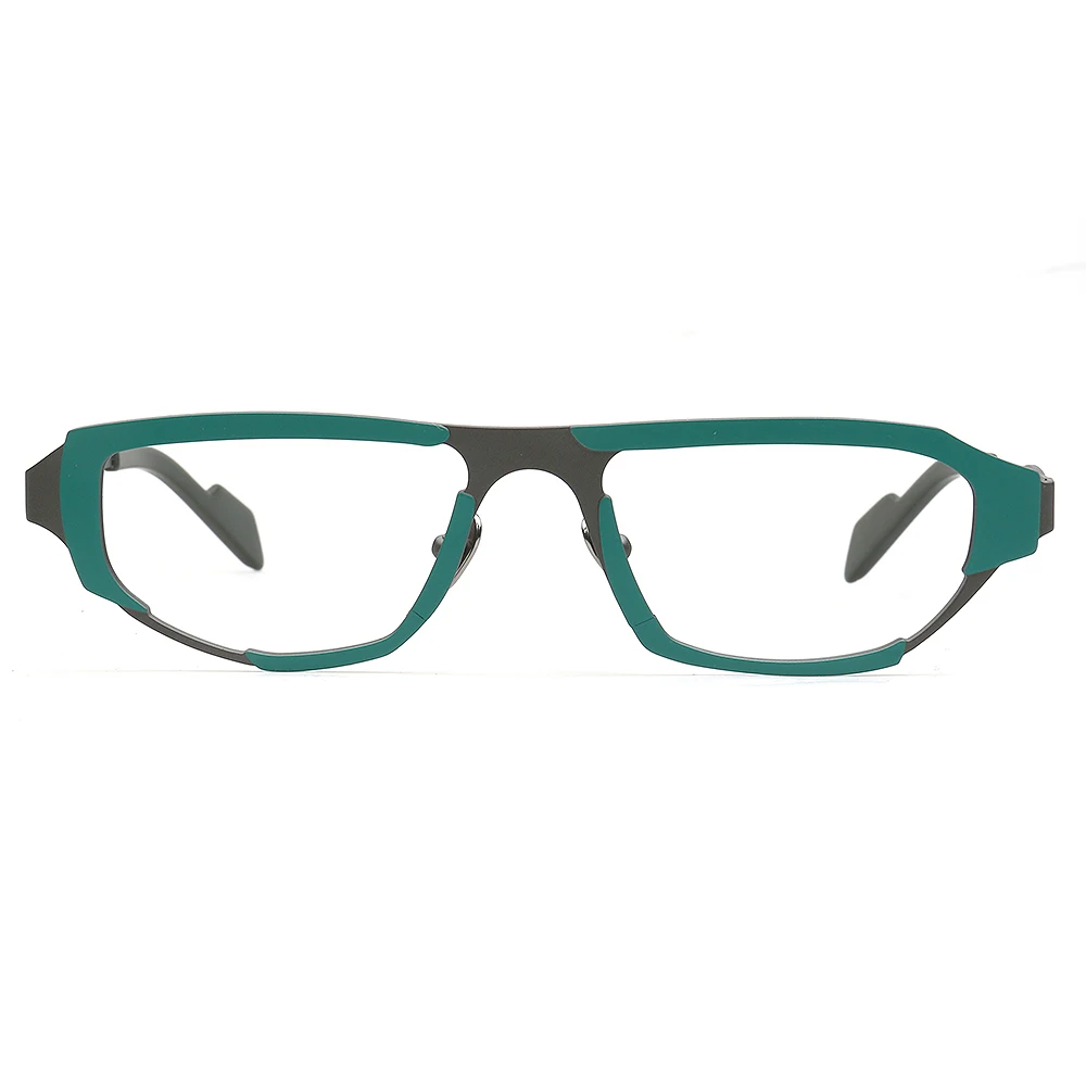 Modern Men Square Titanium Glasses Frames Vintage Rectangle Retro Prescription Eyeglasses Geometric Optical Eyewear Irregular
