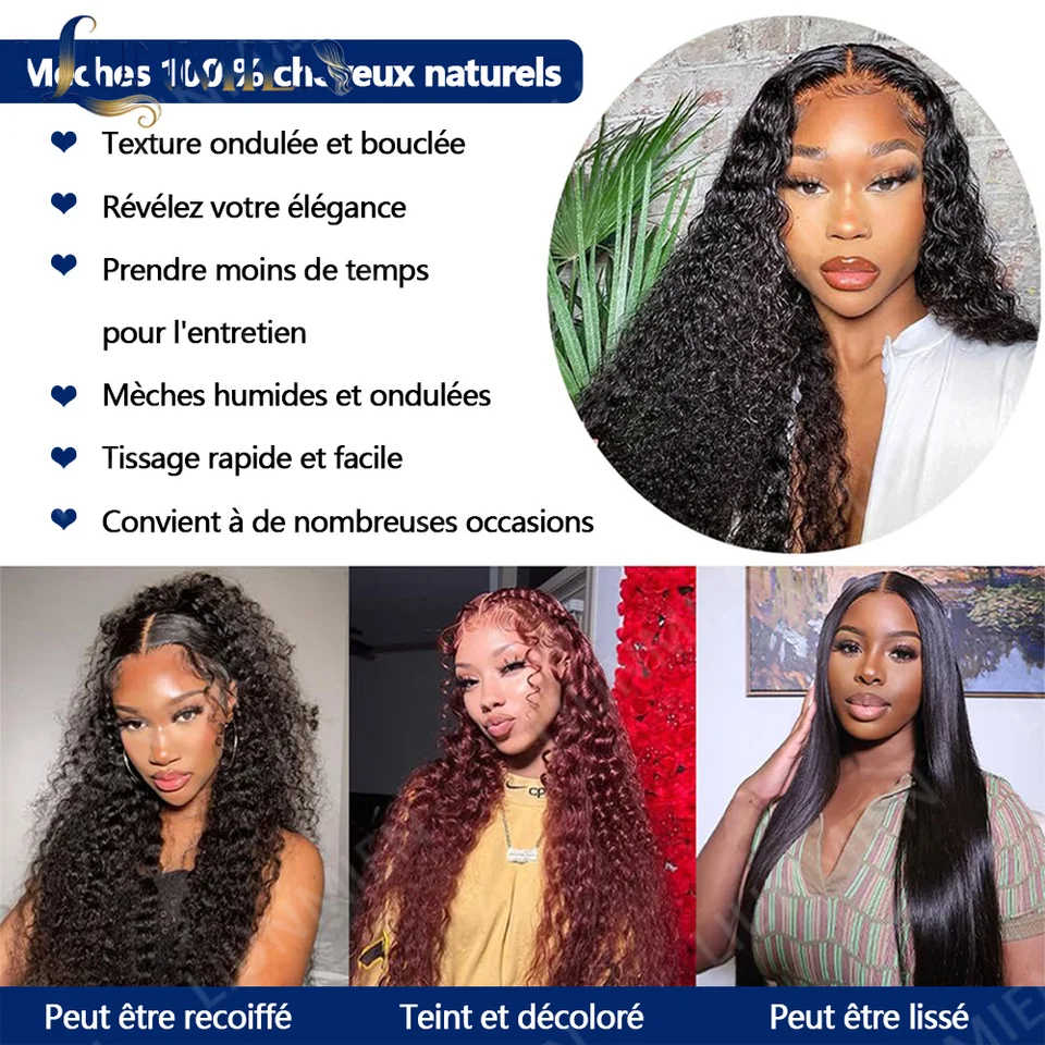 Paquetes de Cabello Rizado 26 Pulgadas Cabello Humano Brasileño Crudo Paquetes de Cabello 100% Cabello Humano Extensiones para Mujeres 12A Grueso Paquetes de Cabello Humano 6