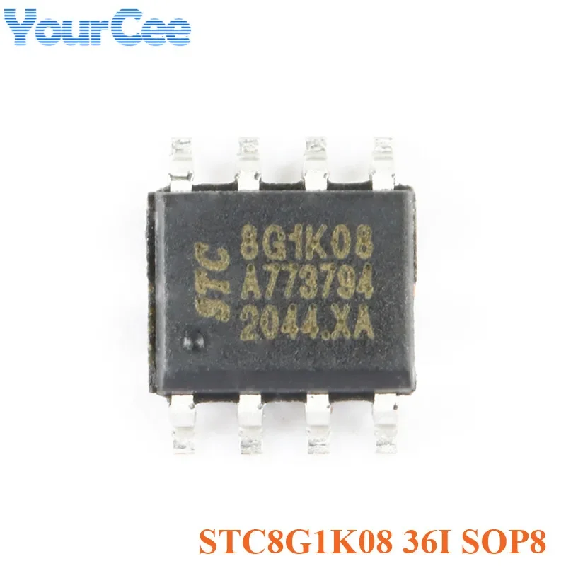 5PCS STC8G1K08A-36I-SOP8 STC8G1K08 Single-Chip Enhanced 1T 8051 Microcomputer Microcontroller MCU Micro Controller EEPROM ISP