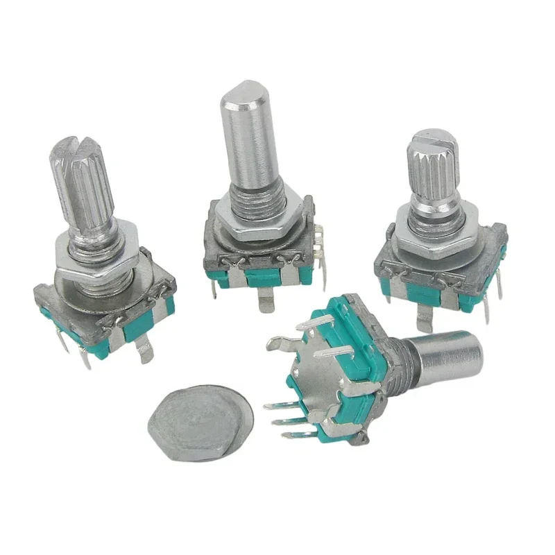 Encodeur rotatif EC11 w, 20 positions, 360 degrés, bouton poussoir, poignée 5 broches longue 15/20MM avec un bouton poussoir intégré, 5 pièces/lot