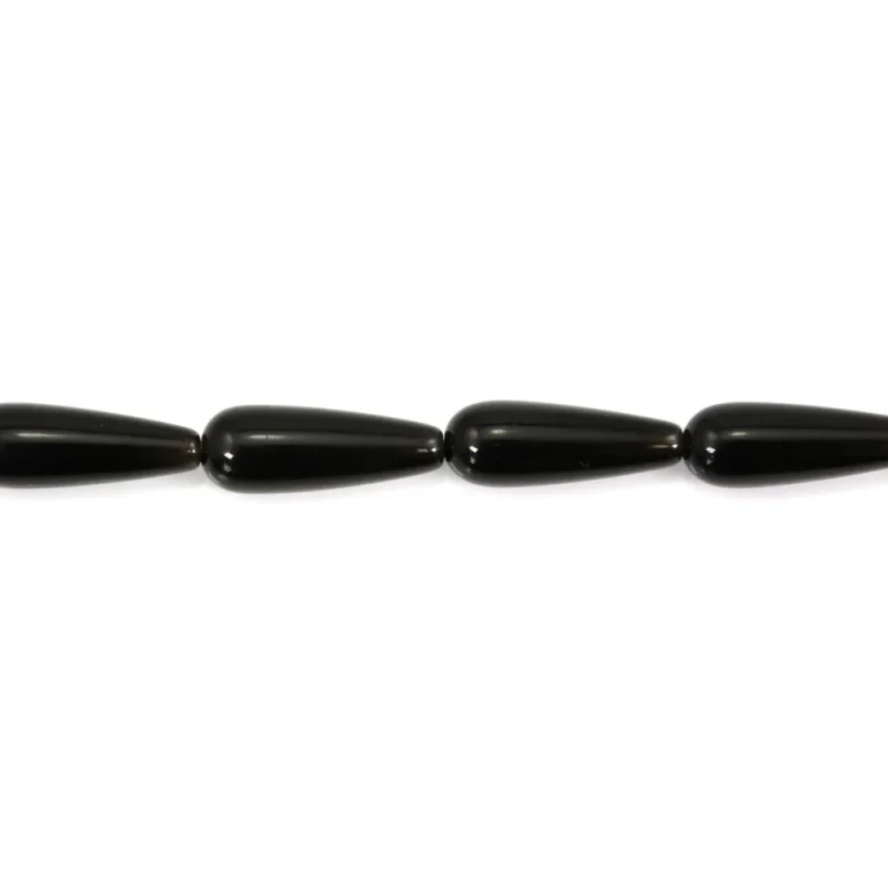 Obsidian Beads Strand Drop 6x16mm Natural Semiprecious Stone For Jewelry Making  DIY Bracelet Earrings