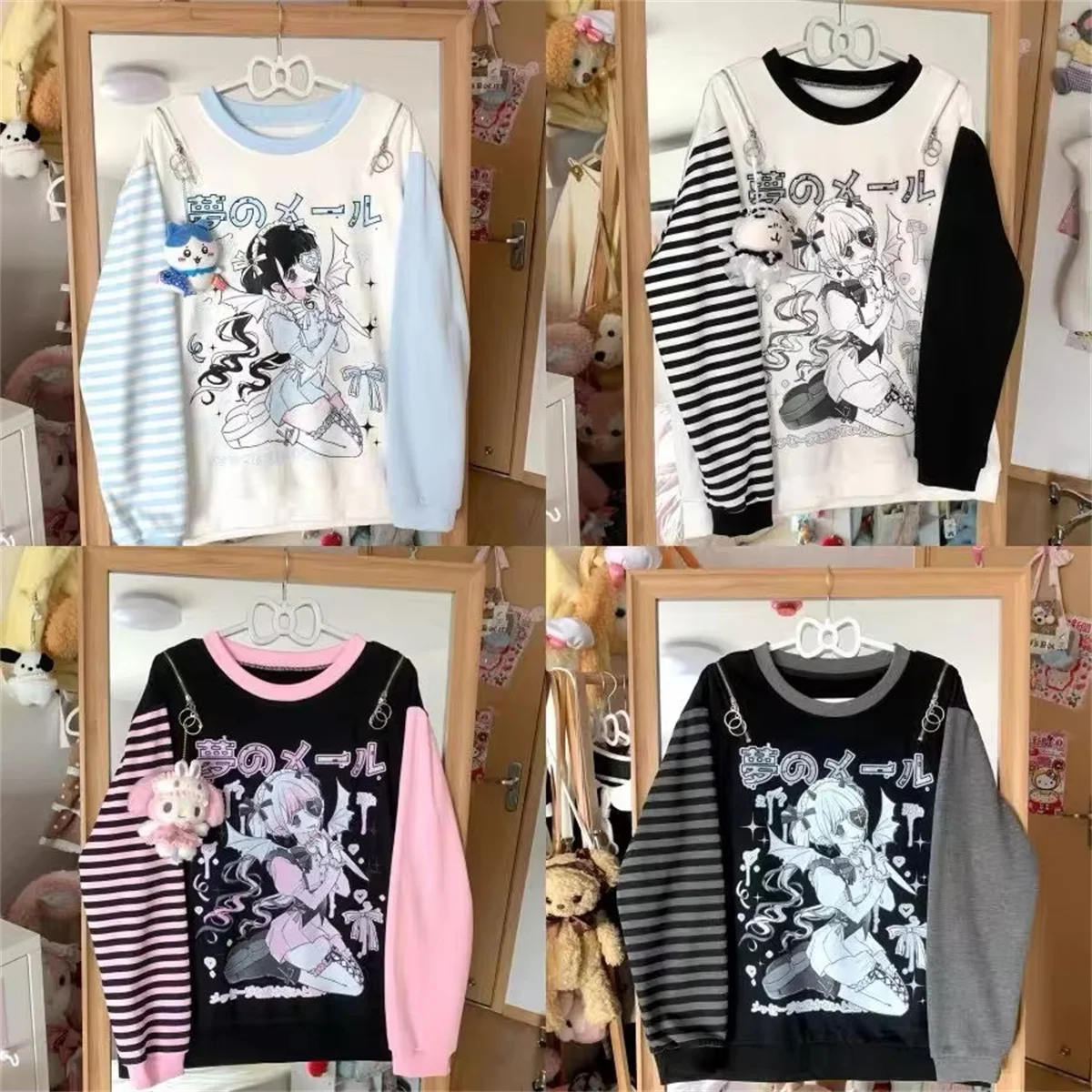 2026 Harajuku Kawaii Sweatshirts Damen Oberbekleidung Subkultur Pullover Langarm T-Shirts Damen Casual Y2k Kleidung Koreanische Tops – Detail 2
