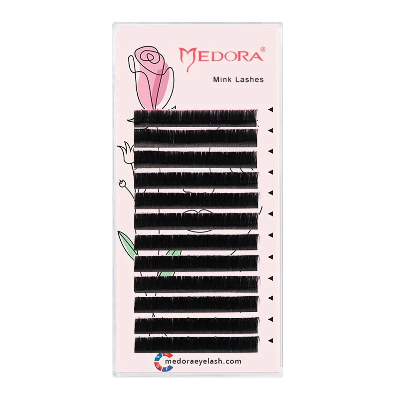 

MEDORA 12 Rows Classic Eyelashes Extensions Faux Mink Lashes Eyelash Extensions Natural Soft Individual Lash Extensions