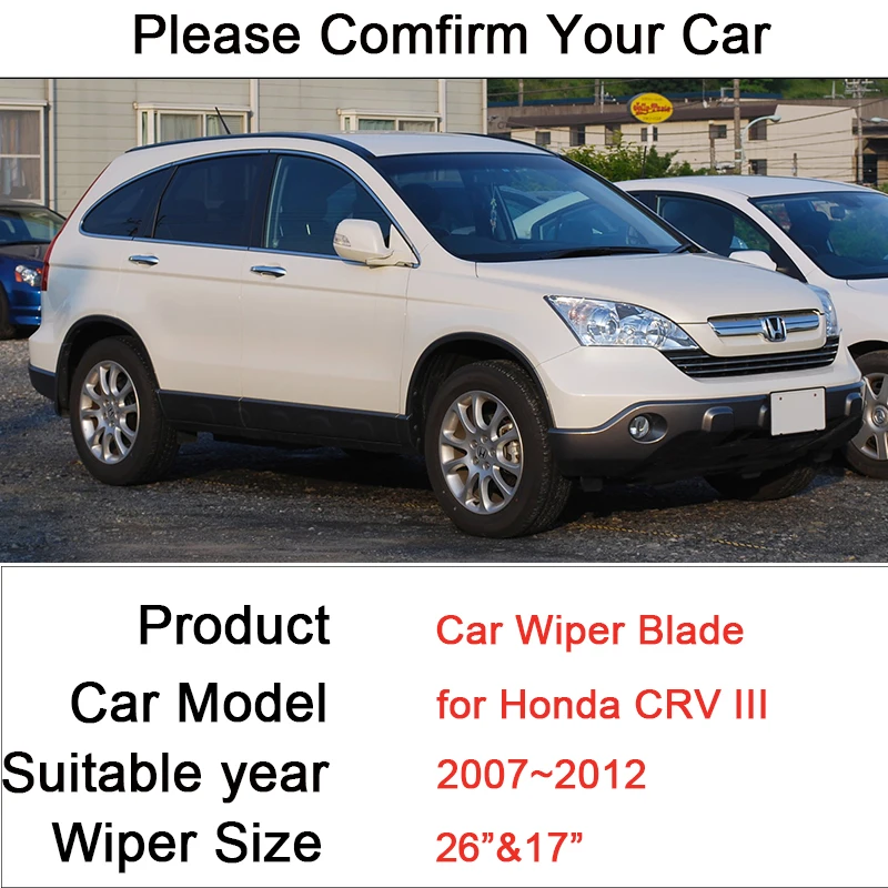 Dla Honda CRV III CR-V 3 2007 2008 2009 2010 2011 wycieraczki samochodowe przednia szyba bezramowe śnieg skrobanie gumy akcesoria