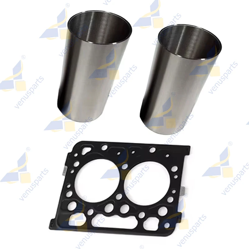 Z402 Cylinder Head Gasket + 2 PCS Cylinder Liner Full For Kubota Overhaul Rebuild Kit Engine Parts 15281-21110 64*2HK+1.5+3mm