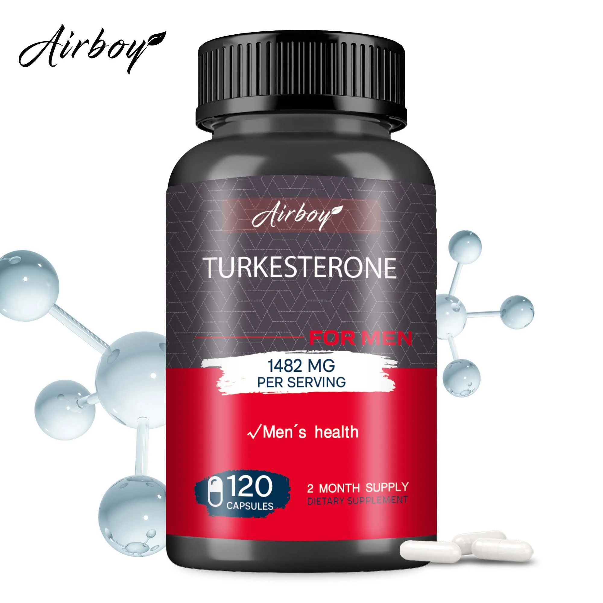 Turkeysterone Booster - Muscle Growth, Strength, Power, Endurance Training Supplements - 120 Capsules