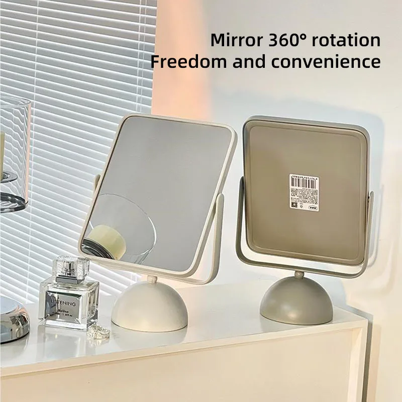 

Mirror makeup mirror desktop desktop dormitory simple net red feeling round square rotating beauty mirror makeup