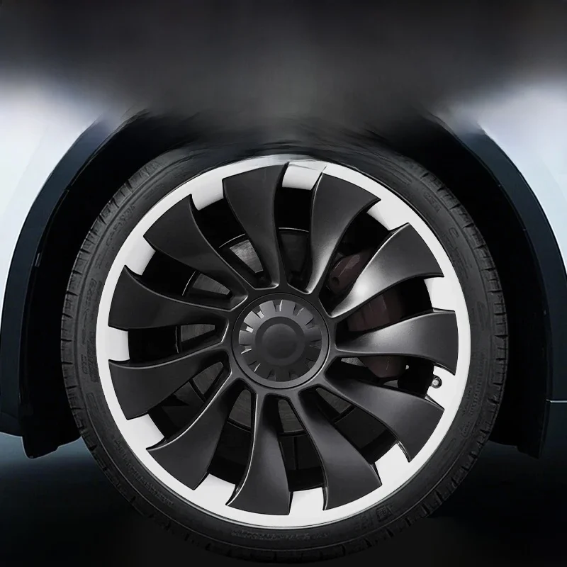 Osłona kół do Modelu Y 2020–2024 – Projekt ochrony felg Tesla 21 cali (4 sztuki), Akcesoria ochronne z ABS — zdjęcie 2