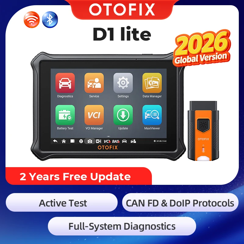 Outil de diagnostic bidirectionnel OTOFIX D1 Lite, 2 ans de mises à jour gratuites, 38+ services, diagnostic de tous les systèmes, AutoAuth FCA SGW CAN FD & DoIP
