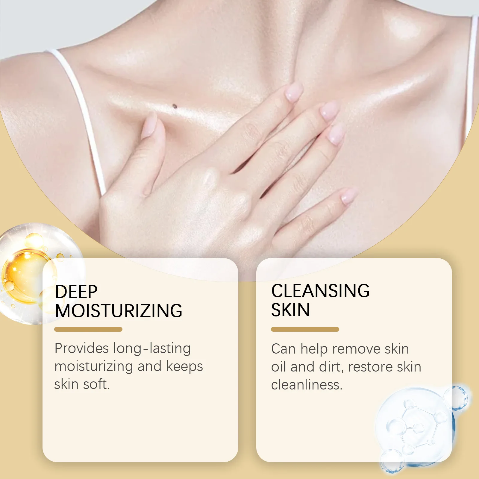 Minyak Mandi Badan Sweet Almond Mengangkat Sel Kulit Mati dengan Lembut, Aroma Tahan Lama, Mengurangi Kekeringan, Menghaluskan, Melembutkan, Minyak Pembersih Tubuh