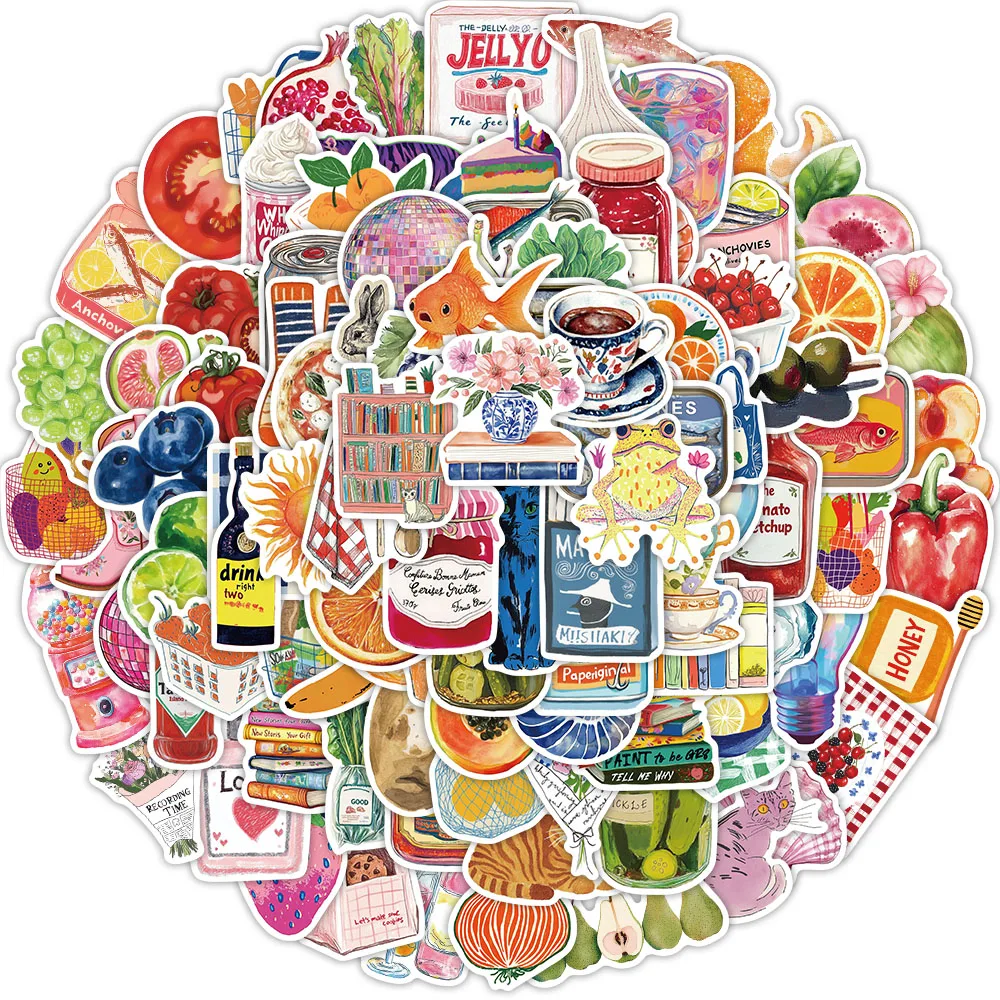 50/100 pçs dos desenhos animados retro graffiti adesivos decorativos guitarra caso de telefone diy bagagem portátil adesivos à prova dwaterproof água