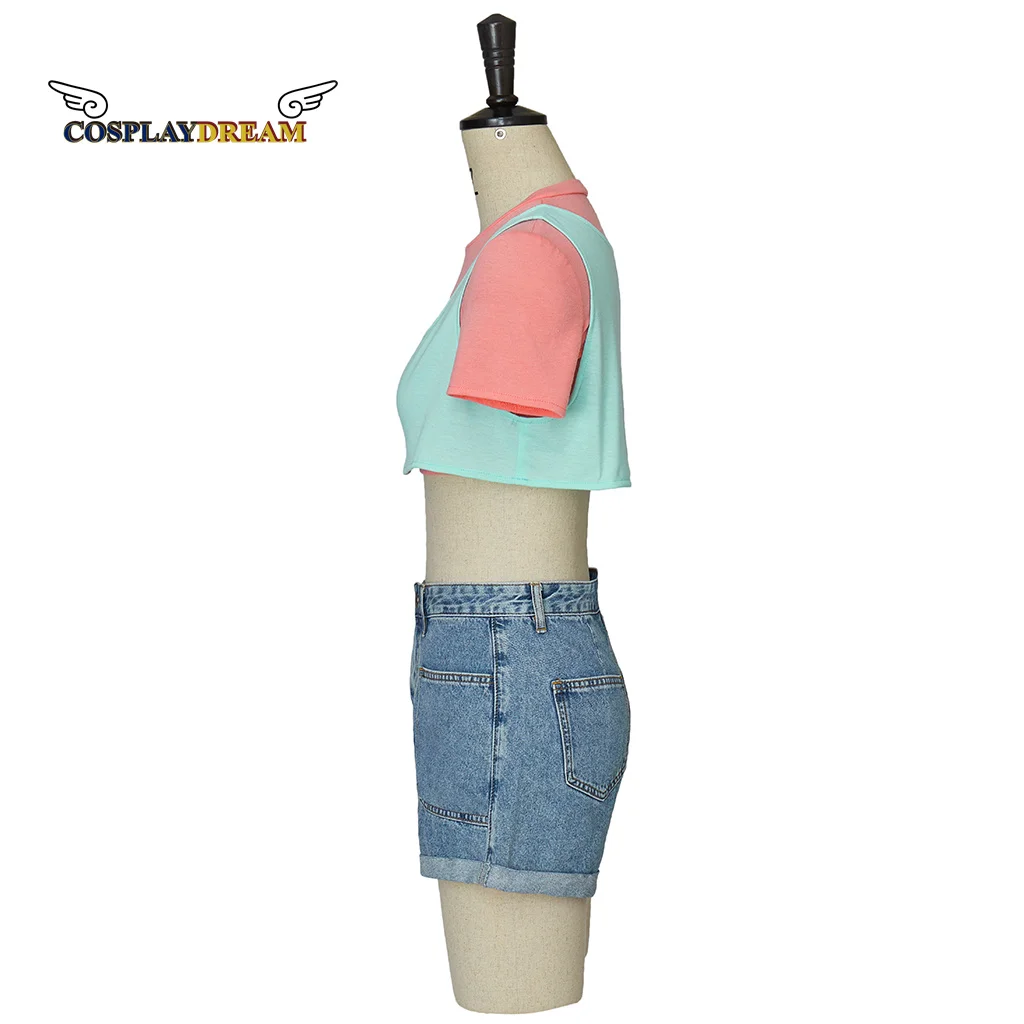 Steven Universe Stevonnie Cosplay Costume Women Crop Top Tank Vest Uniform Summer Tee Halloween Costume（Only Tops and Vest)