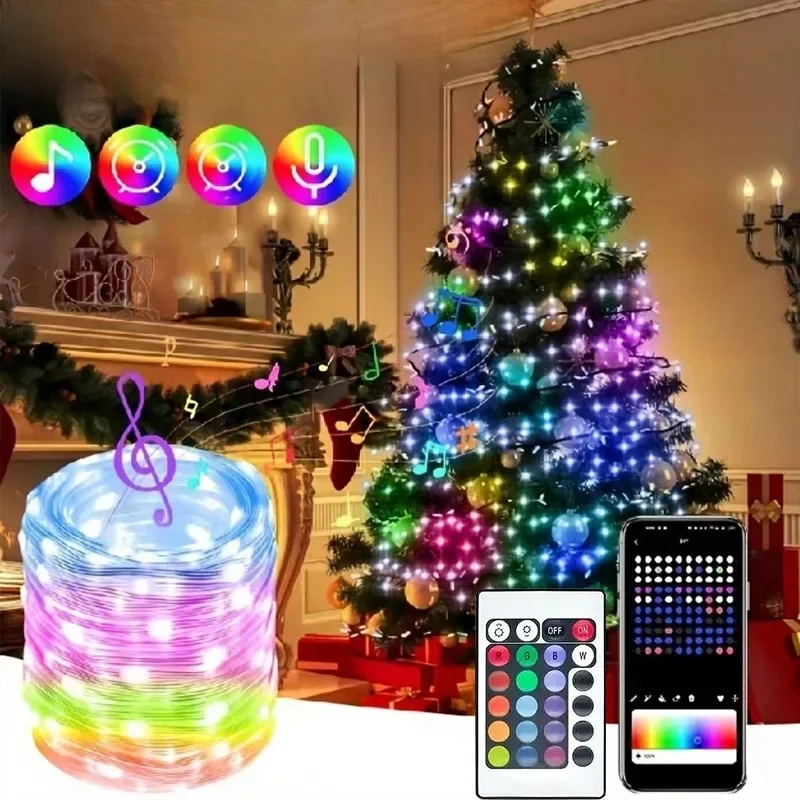 WS2812 LED chaîne lumière USB 5V Smart IC fête noël fée lumières guirlande décorations Bluetooth 5-20m adressable Dreamcolor