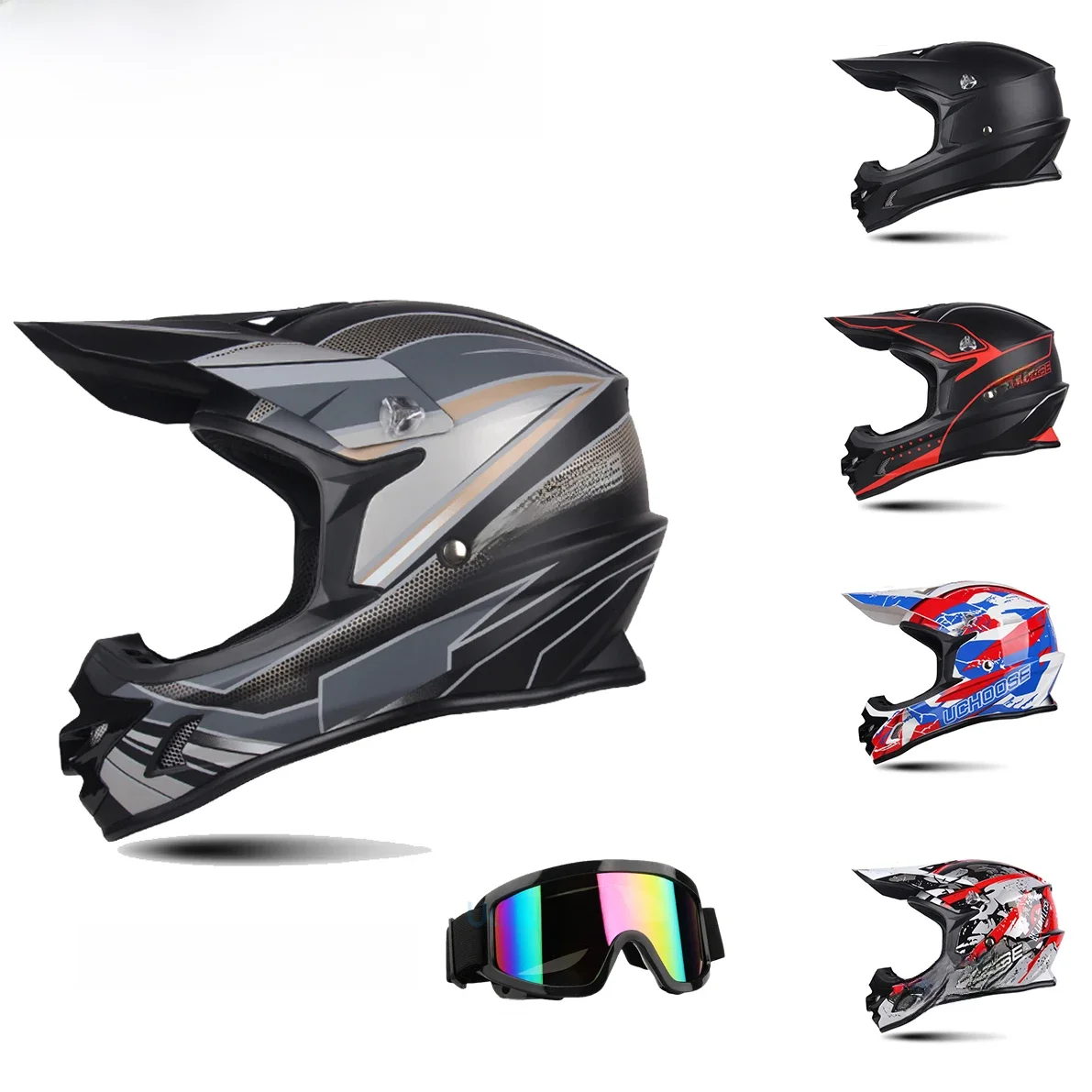 Wyślij prezenty w gogle DOT Dorosłe kobiety Mężczyźni Unikalne kaski Motocross Off Road Kask Downhill — zdjęcie 2