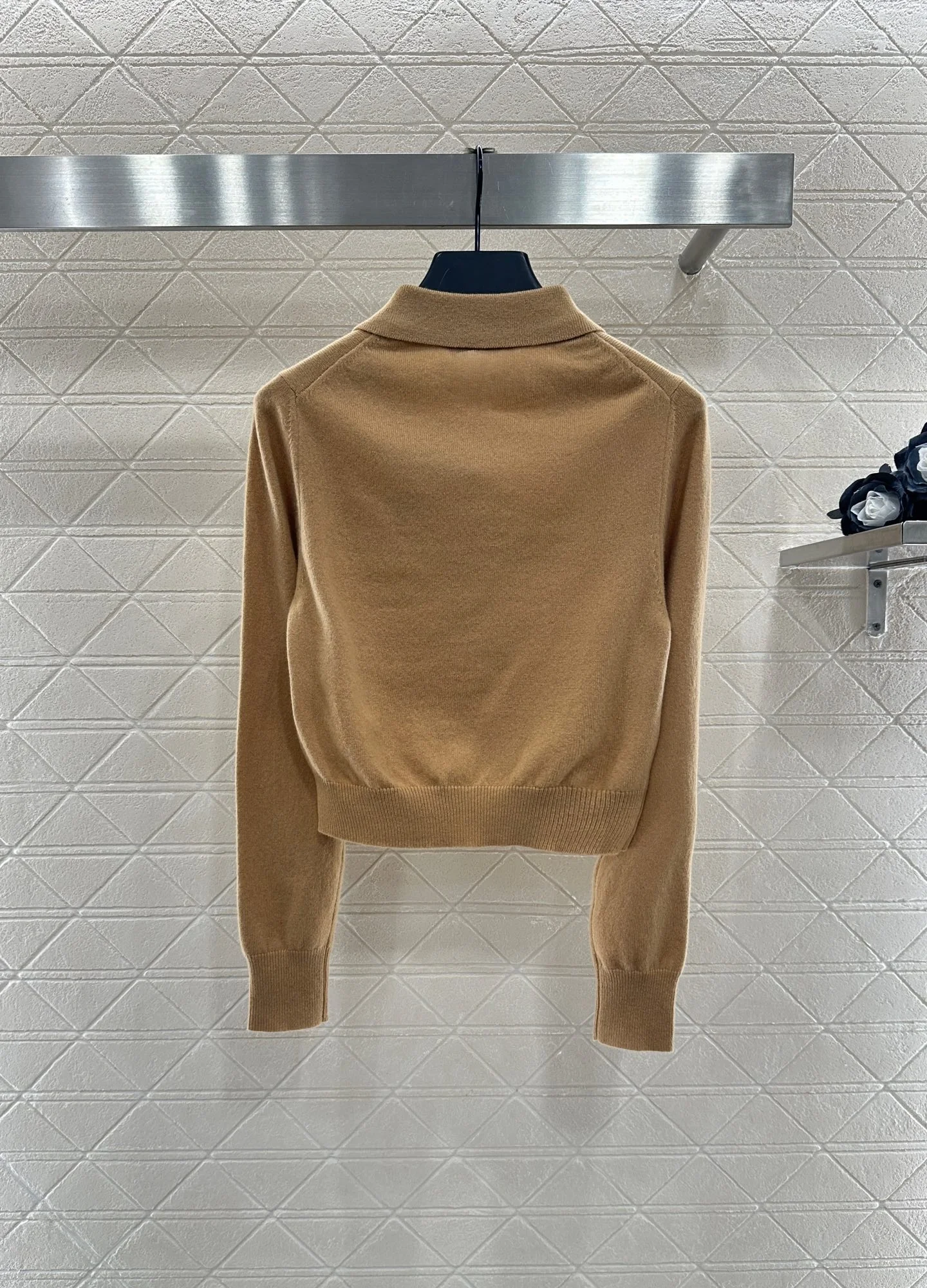 

Новинка 2023 года, свитер, вязаное поло на молнии, кашемировый однотонный пуловер с длинными рукавами, универсальный утягивающий фигуру, зима-осень