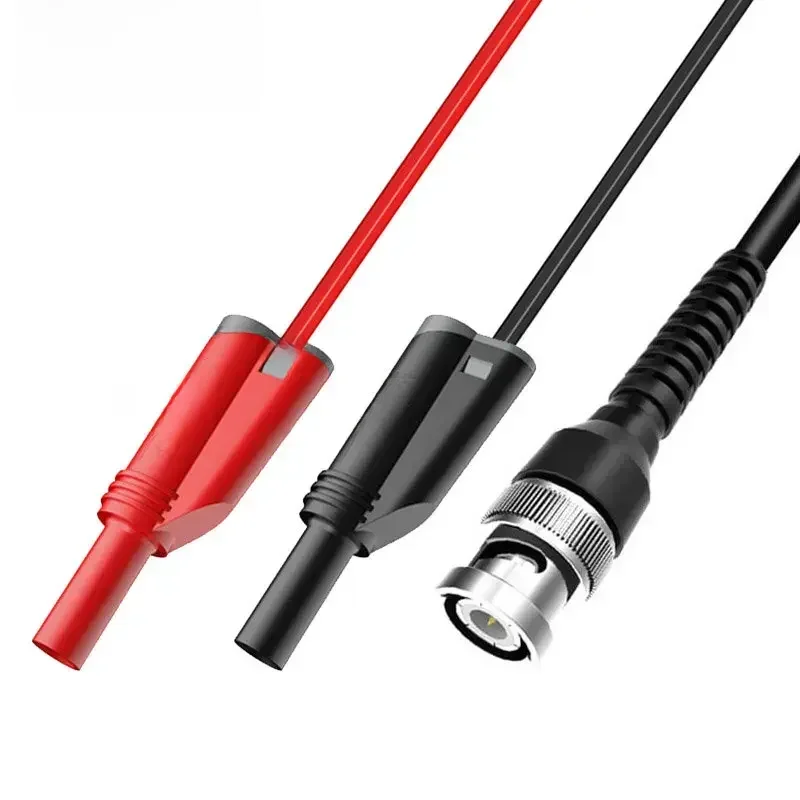 Cleqee P1010 BNC Q9 do podwójnej wtyczki bananowej 4 mm z osłoną w stosy i przewodami pomiarowymi Kabel sondy 120 cm — zdjęcie 2