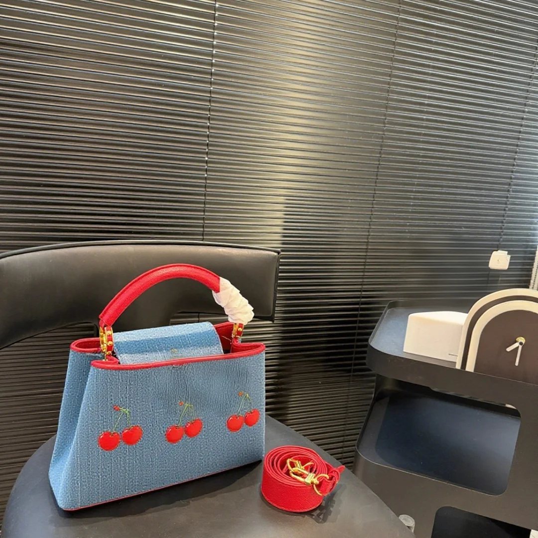 

New Women's Bag Cowboy Cherry Series Fashion Casual High Quality 2025 Female Bag