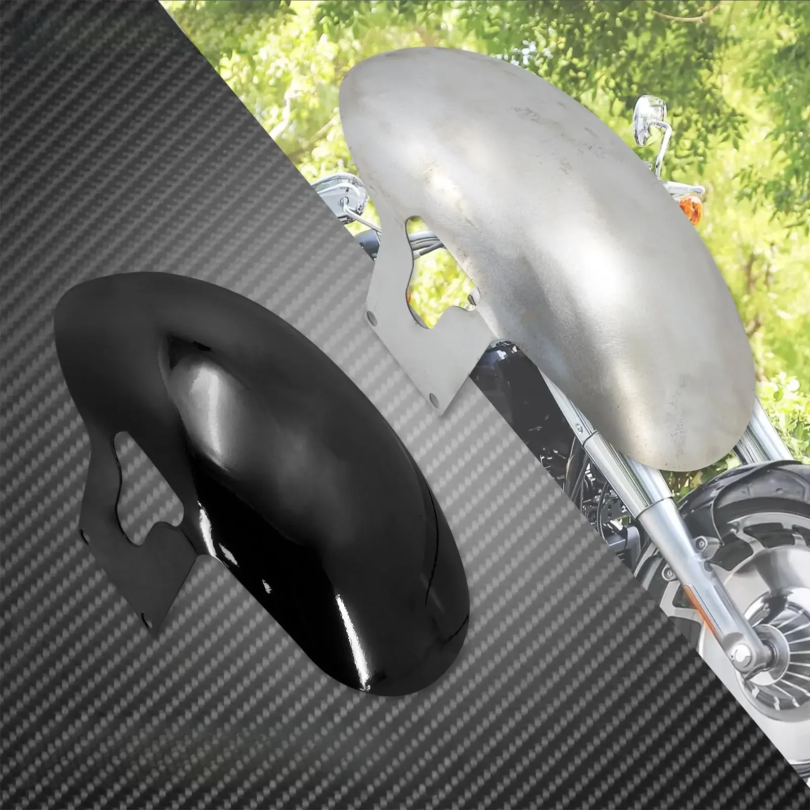 Błotnik motocyklowy przedni błotnik pokrywa dla Harley Softail Fatboy FLFBS FLFB 2018-2023 osłona błotnika Fairing żelazna pokrywa wodoodporna — zdjęcie 2
