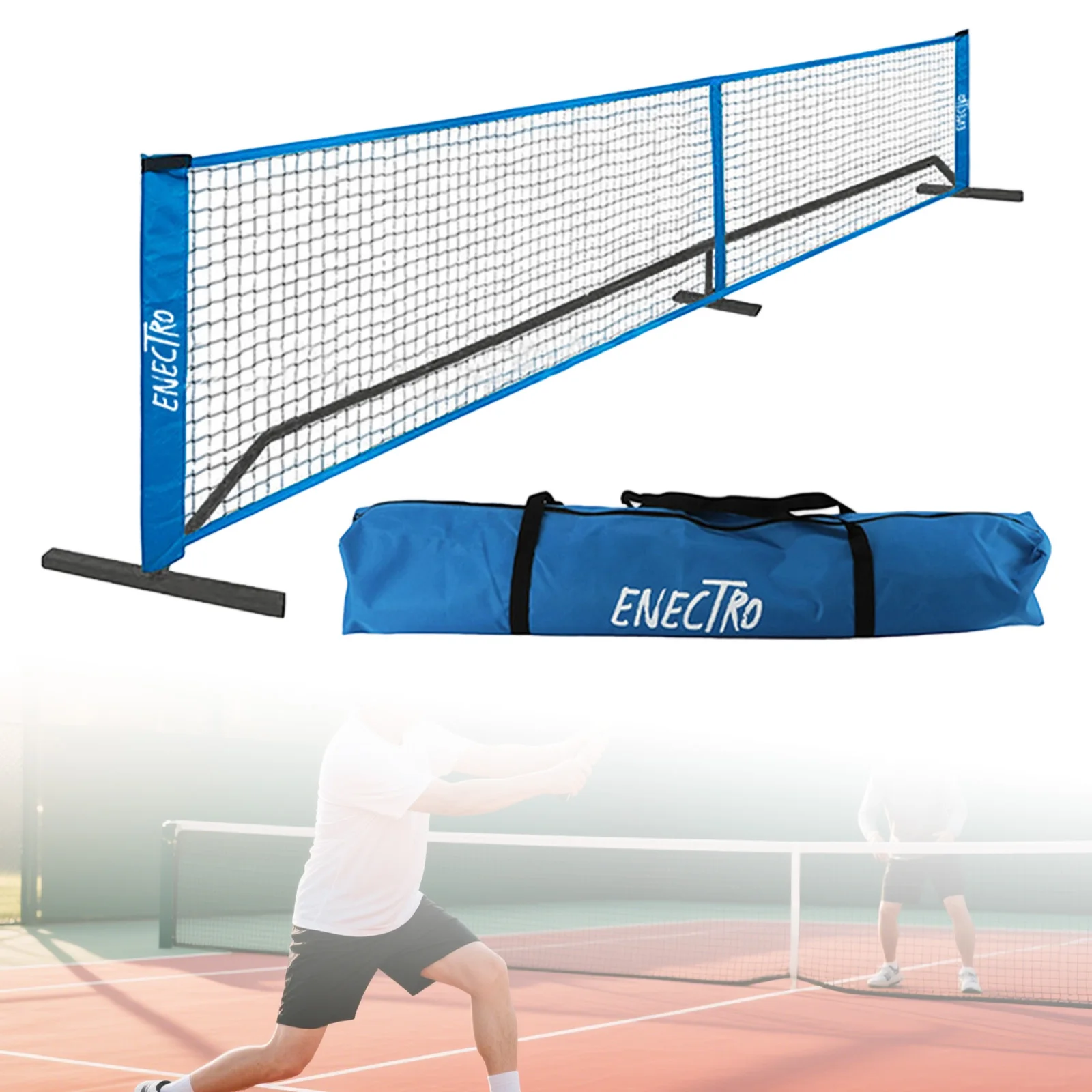 Portable Pickleball Net 6.7m 22ft Pickle Ball Game Net Stand with Storage Bag System Badminton Net for Tennis Driveway Backyard