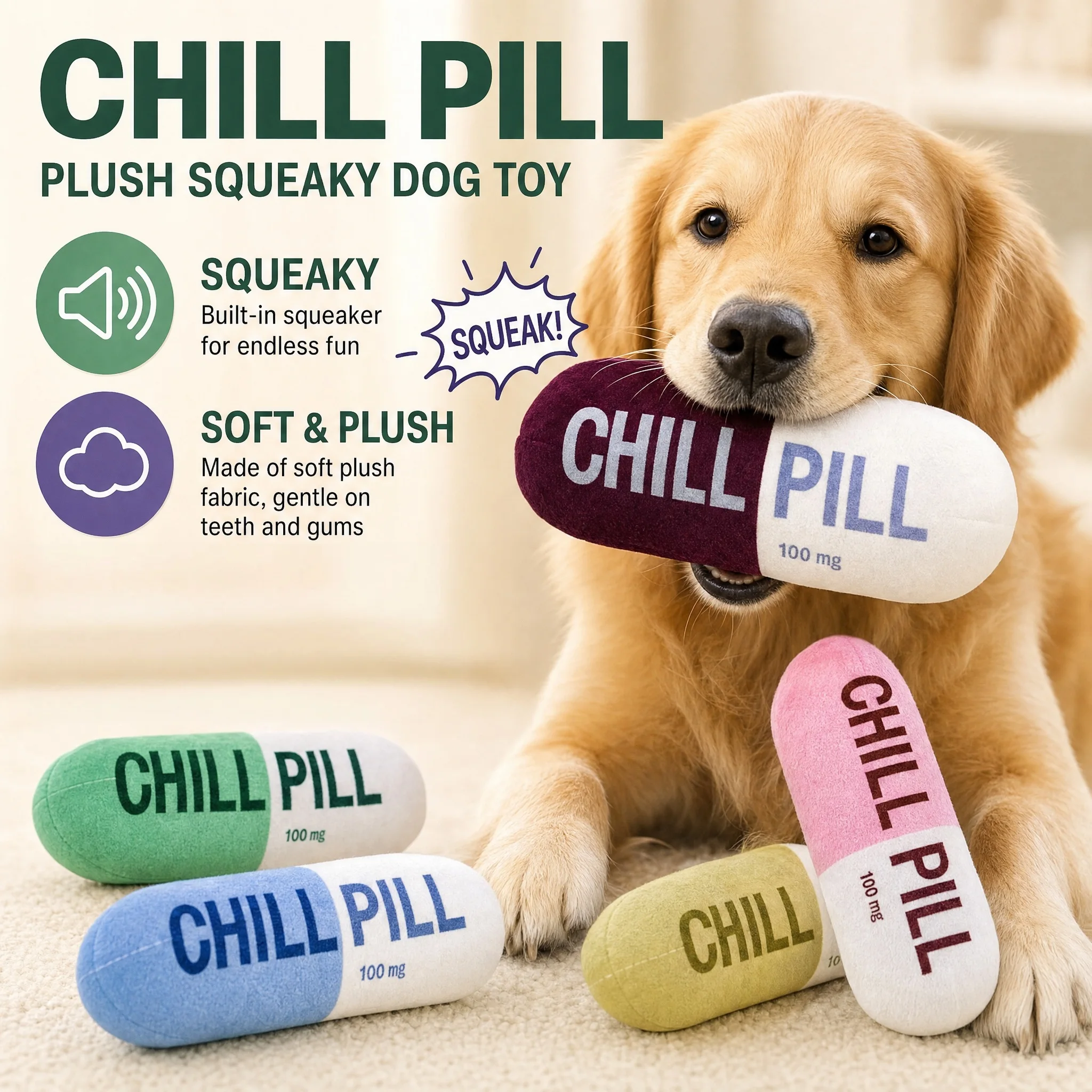 Pet Pill Indestructible Plush  - đánh giá và giá Indestructible Dog Chew Toy