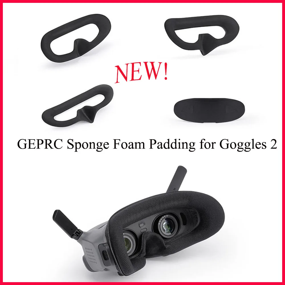 GEPRC Sponge Foam Padding for Goggles 2 with FPV Drone Glasses Replacement Accessories Skin-Friendly Nylon Mesh Fabric