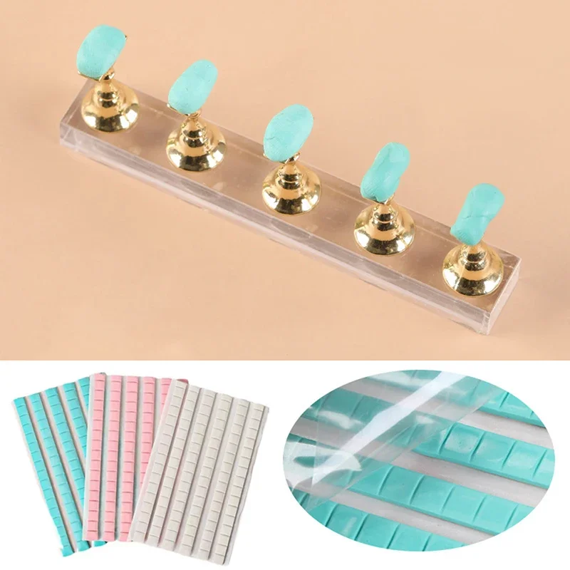 30/42/84/96 pièces colle adhésive pour ongles argile Gel collant réutilisable pour Nail Art support de pratique présentoir faux conseils outils de manucure