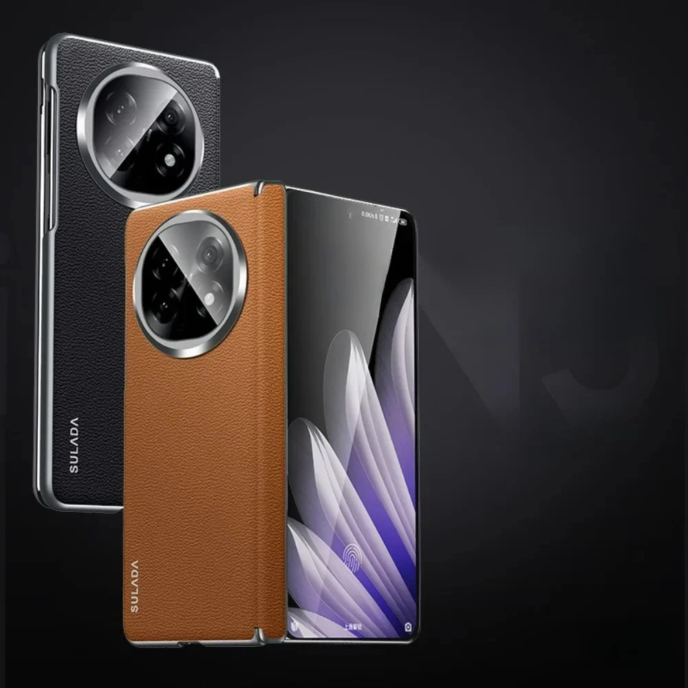 Etui do OPPO Find N6 N5, wysokiej jakości matowa skóra, składany zamek, wbudowane magnetyczne ładowanie bezprzewodowe, odporna na wstrząsy twarda tylna obudowa. — zdjęcie produktu 7