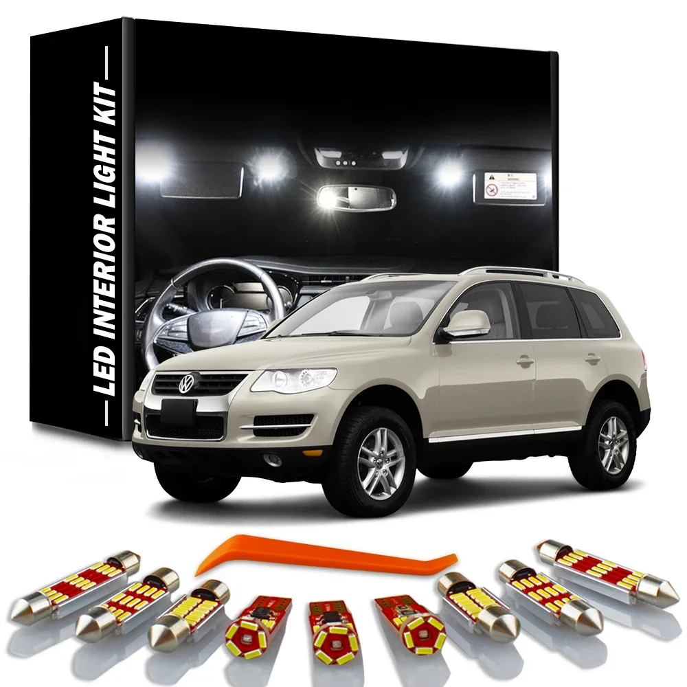 BADEYA 18Pcs Canbus LED Interior Dome Map Light Lamp Kit For VW Volkswagen Touareg 7L 2003 2004 2005 2006 2007 2008 2009 2010 — zdjęcie 2