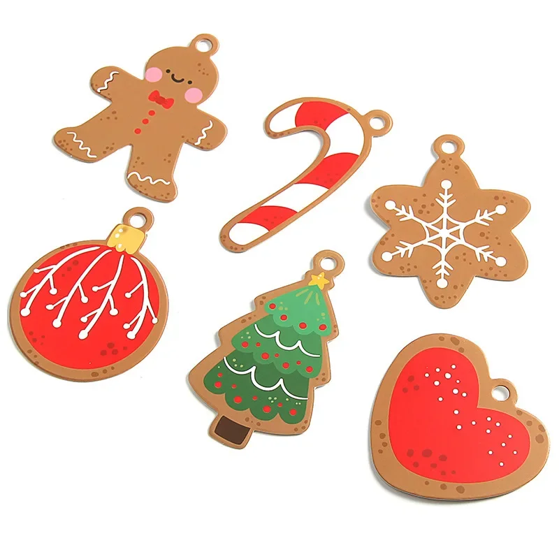 50szt Wesołych Świąt Tagi Kraft Paper Card Gift Label Tag DIY Hang Tags Gift Wrapping Decor Gift Card Christmas Party Supplies — zdjęcie 2
