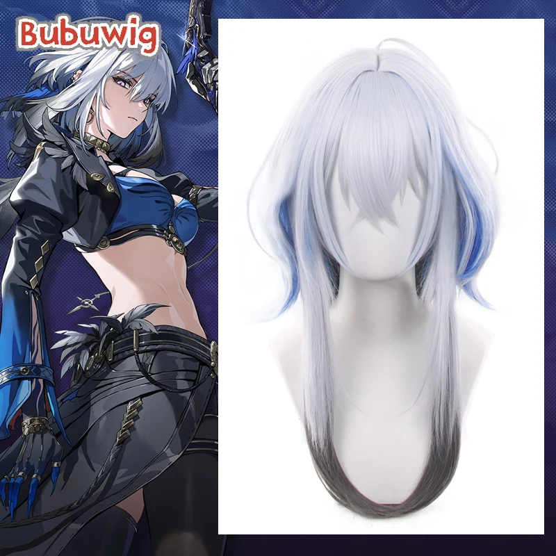 

Bubuwig Синтетические волосы Galbrena Косплей Парики Игра Wuthering Waves Galbrena 50 см Длинный прямой разноцветный парик Термостойкий