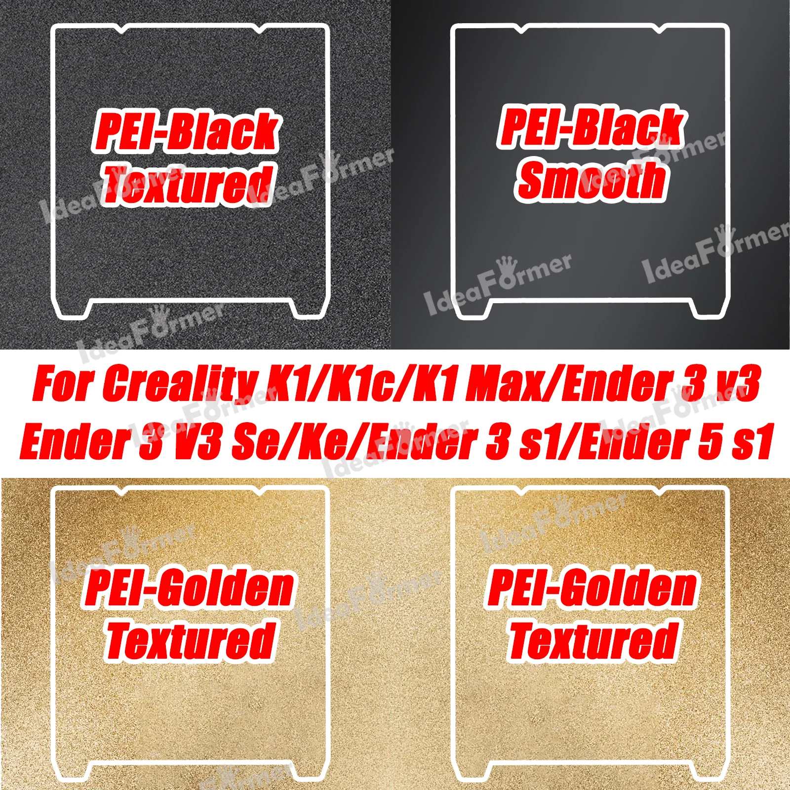 For Ender 3 v3 se/KE Build Plate PET PEO PEY H1H For Creality K1/K1C/K1 Max PEI Build plate 235x235/310x315 build plate magnetic