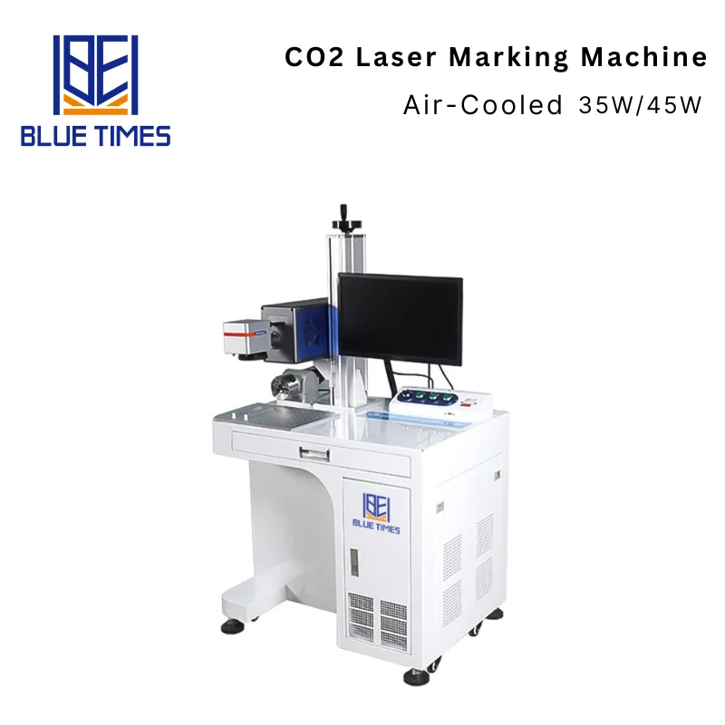 Bluetimes CO2 Laser Wood Acrylic Marking Machine Metal Pipe Engraving 40W 35W For Non-Metal Support Lightburn